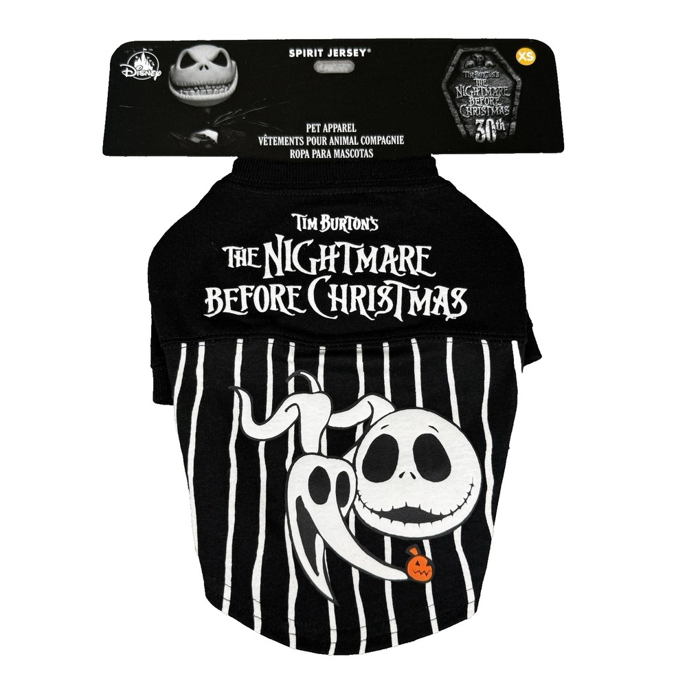 Disney Nightmare Before Christmas Spirit Jersey XS Dog Shirt Pet Costume NWT